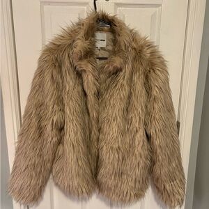 Fashion Nova Fernanda Fur Coat - Natural Size 1X